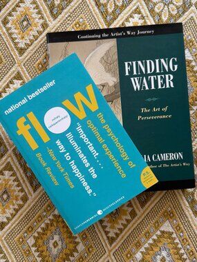 Finding Water by Julia Cameron & Flow by Mihaly Csikszentmihalyi Art Process NEW